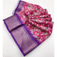 Magnificent Women's Cotton Silk Floral Printed Saree With Blouse Piece