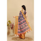 Magnificent Women's Cotton Silk Floral Printed Saree With Blouse Piece