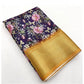 Magnificent Women's Cotton Silk Floral Printed Saree With Blouse Piece