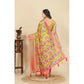 Magnificent Women's Cotton Silk Floral Printed Saree With Blouse Piece