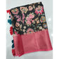 Magnificent Women's Cotton Silk Floral Printed Saree With Blouse Piece