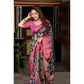 Fancy Women's Cotton Silk Floral Printed Saree With Blouse Piece