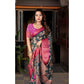 Fancy Women's Cotton Silk Floral Printed Saree With Blouse Piece