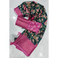 Fancy Women's Cotton Silk Floral Printed Saree With Blouse Piece