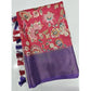 Magnificent Women's Cotton Silk Floral Printed Saree With Blouse Piece