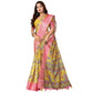 Magnificent Women's Cotton Silk Floral Printed Saree With Blouse Piece