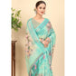 Magnificent Women's Cotton Silk Floral Printed Saree With Blouse Piece