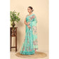 Magnificent Women's Cotton Silk Floral Printed Saree With Blouse Piece