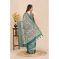 Sizzling Women's Cotton Silk Printed Saree With Blouse Piece