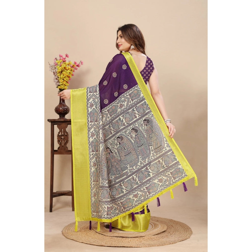 Sizzling Women's Cotton Silk Printed Saree With Blouse Piece