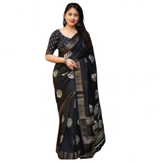 Marvellous Women's Cotton Silk Printed Saree With Blouse Piece