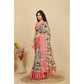 Fancy Women's Cotton Silk Floral Printed Saree With Blouse Piece
