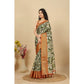 Magnificent Women's Cotton Silk Floral Printed Saree With Blouse Piece