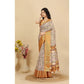 Fancy Women's Cotton Silk Floral Printed Saree With Blouse Piece