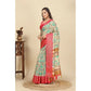 Magnificent Women's Cotton Silk Floral Printed Saree With Blouse Piece