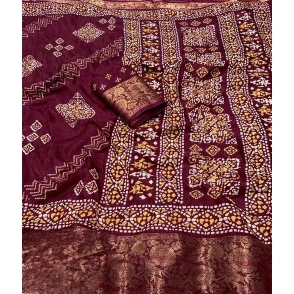 Sizzling Women's Cotton Silk Printed Saree With Blouse Piece
