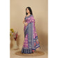 Sizzling Women's Cotton Silk Printed Saree With Blouse Piece