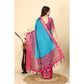 Marvellous Women's Cotton Silk Printed Saree With Blouse Piece