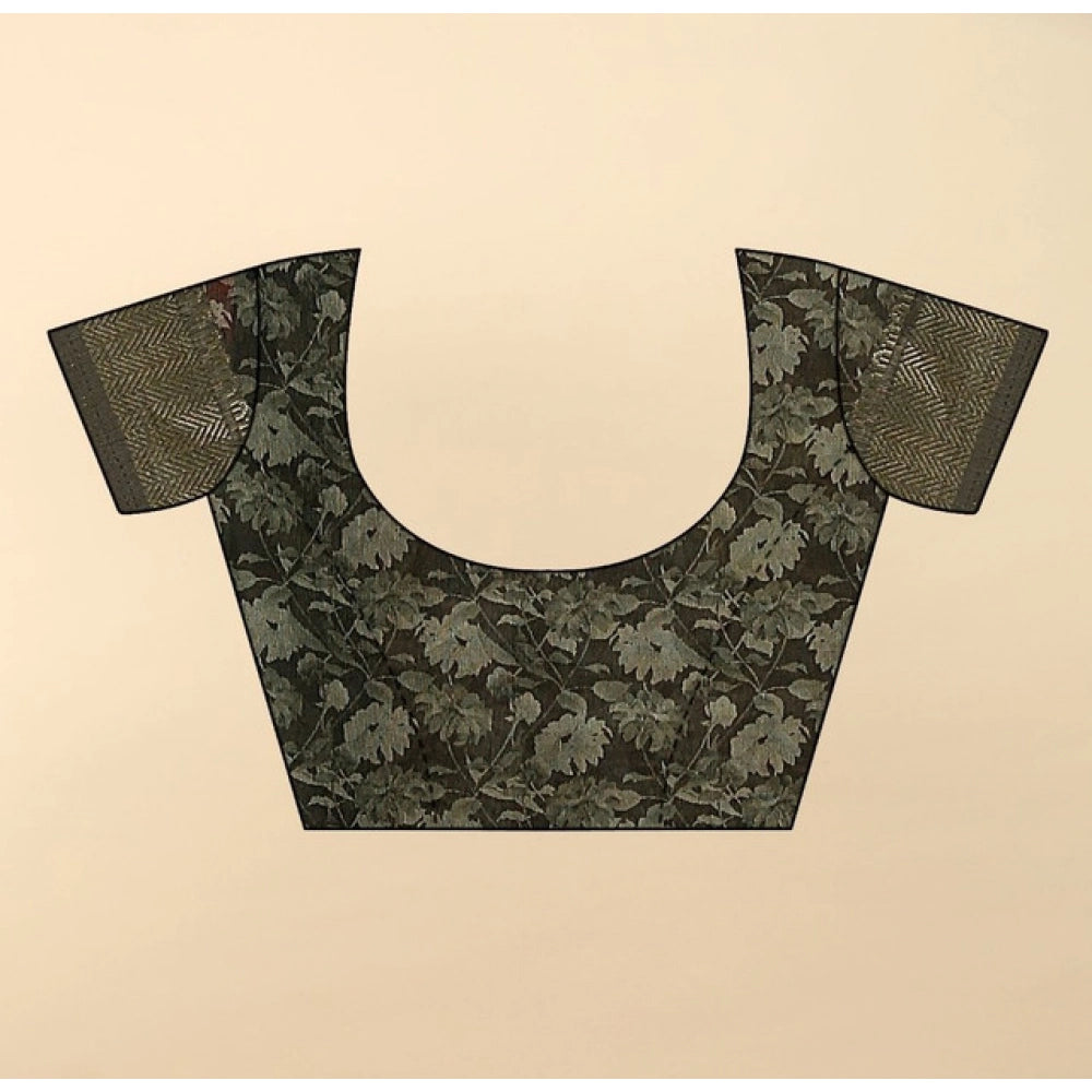 Exclusive Women's Cotton Silk Floral Printed Saree With Blouse Piece