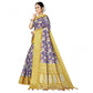 Gracious Women's Cotton Silk Floral Printed Saree With Blouse Piece