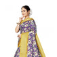 Gracious Women's Cotton Silk Floral Printed Saree With Blouse Piece