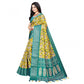 Gracious Women's Cotton Silk Floral Printed Saree With Blouse Piece