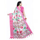 Gracious Women's Cotton Silk Floral Printed Saree With Blouse Piece