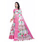 Gracious Women's Cotton Silk Floral Printed Saree With Blouse Piece