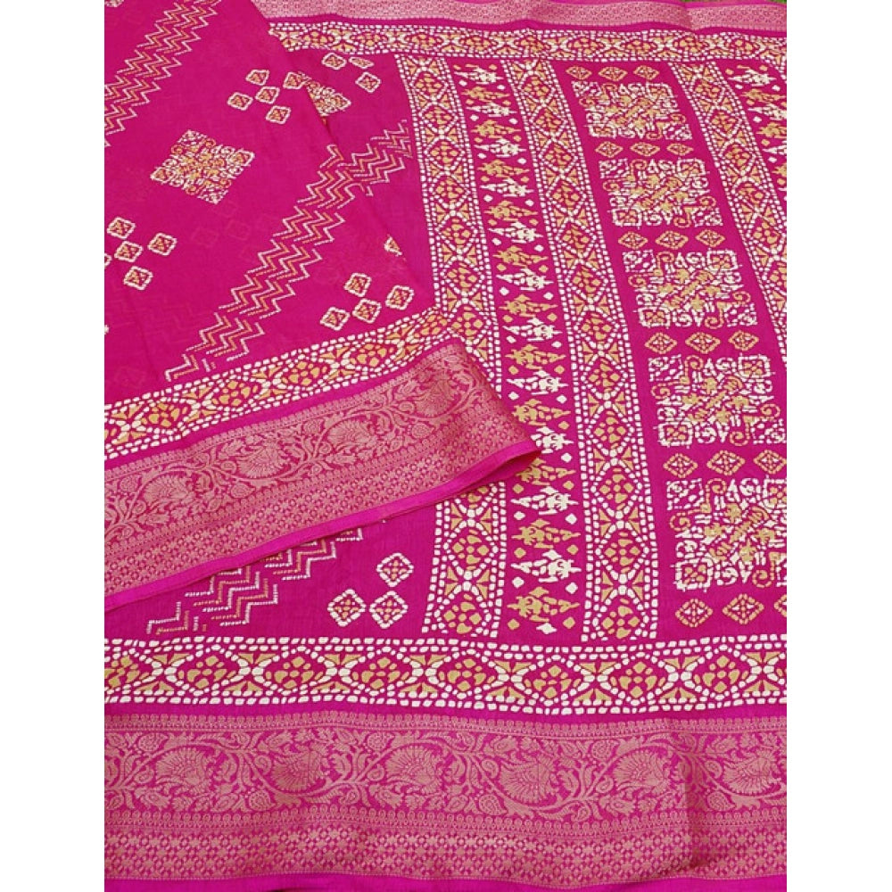 Charming Women's Cotton Silk Printed Saree With Blouse Piece