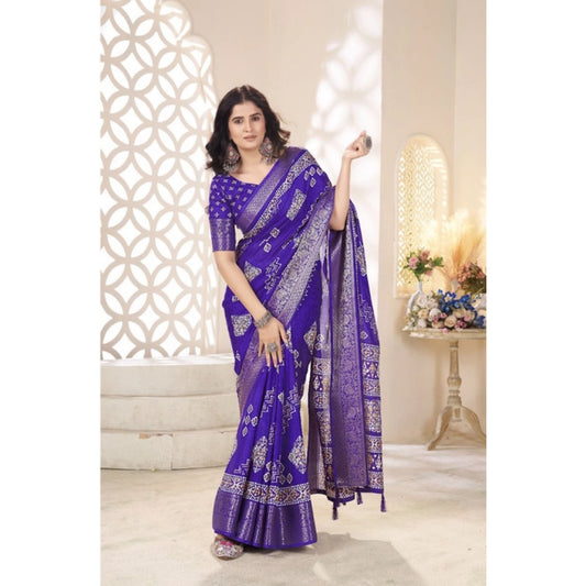 Charming Women's Cotton Silk Printed Saree With Blouse Piece