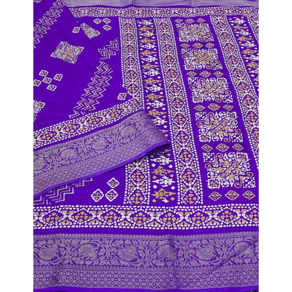 Charming Women's Cotton Silk Printed Saree With Blouse Piece