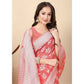 Awesome Women's Art Silk Jacquard Printed Saree With Blouse Piece