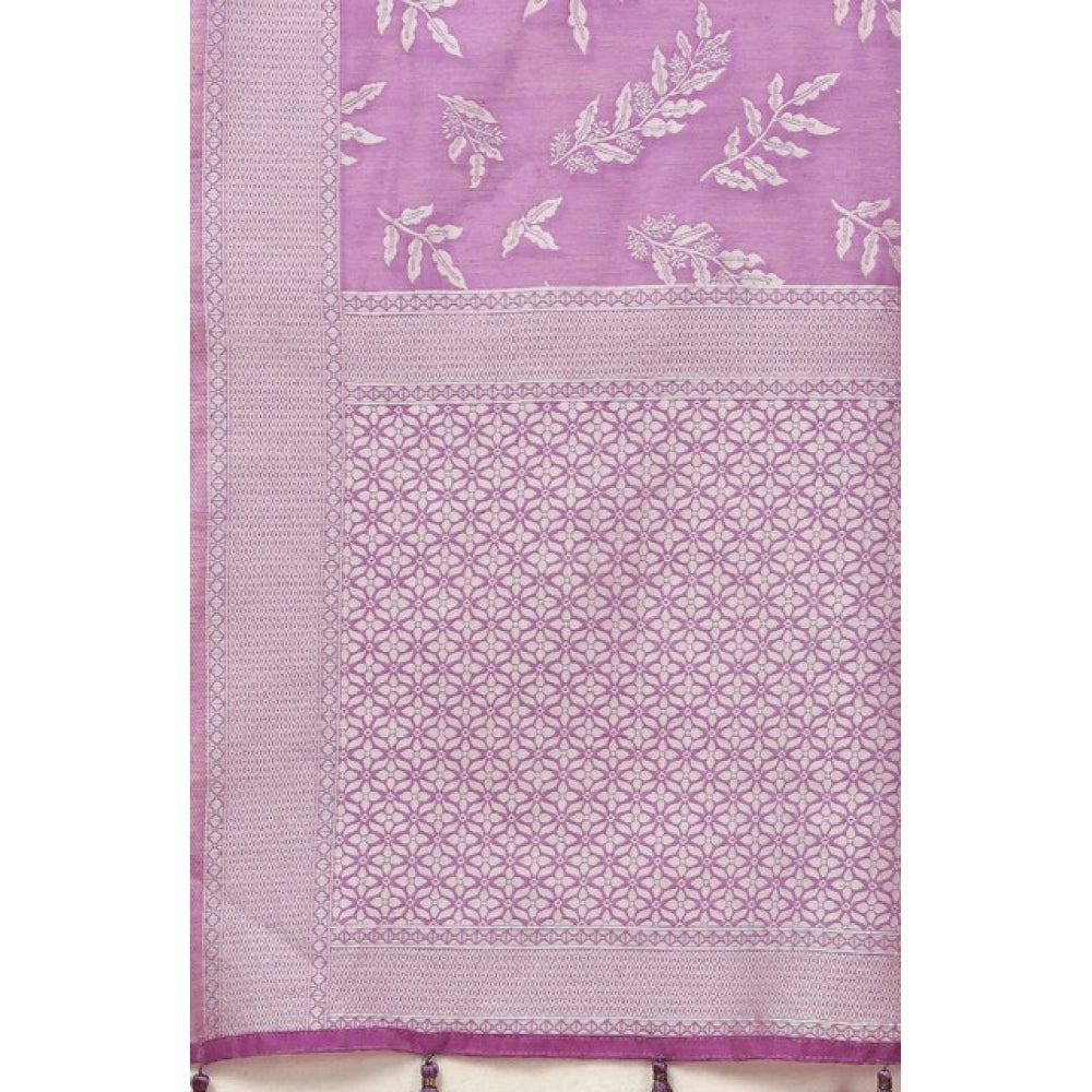 Awesome Women's Art Silk Jacquard Printed Saree With Blouse Piece