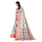 Gracious Women's Cotton Silk Floral Printed Saree With Blouse Piece