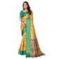 Gracious Women's Cotton Silk Floral Printed Saree With Blouse Piece