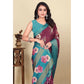 Astonishing Women's Cotton Blend Floral Printed Saree With Blouse Piece