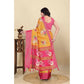 Astonishing Women's Cotton Blend Floral Printed Saree With Blouse Piece