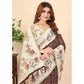 Modern Women's Chanderi Floral Printed Saree With Blouse Piece
