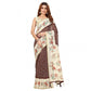 Modern Women's Chanderi Floral Printed Saree With Blouse Piece