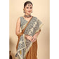 Casual Women's Chanderi Printed Saree With Blouse Piece