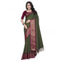 Embellished Women's Cotton Blend Checkered Saree With Blouse Piece