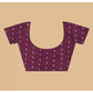 Embellished Women's Cotton Blend Checkered Saree With Blouse Piece