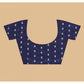 Embellished Women's Cotton Blend Checkered Saree With Blouse Piece
