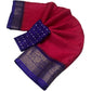 Embellished Women's Cotton Blend Checkered Saree With Blouse Piece