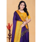 Embellished Women's Cotton Blend Checkered Saree With Blouse Piece