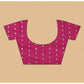 Embellished Women's Cotton Blend Checkered Saree With Blouse Piece