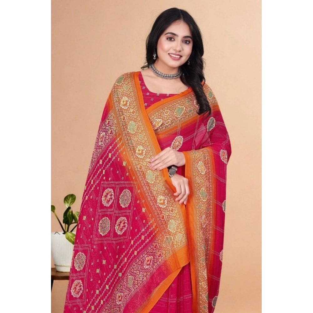 Superior Women's Art Silk Printed Saree With Blouse Piece