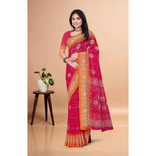 Superior Women's Art Silk Printed Saree With Blouse Piece
