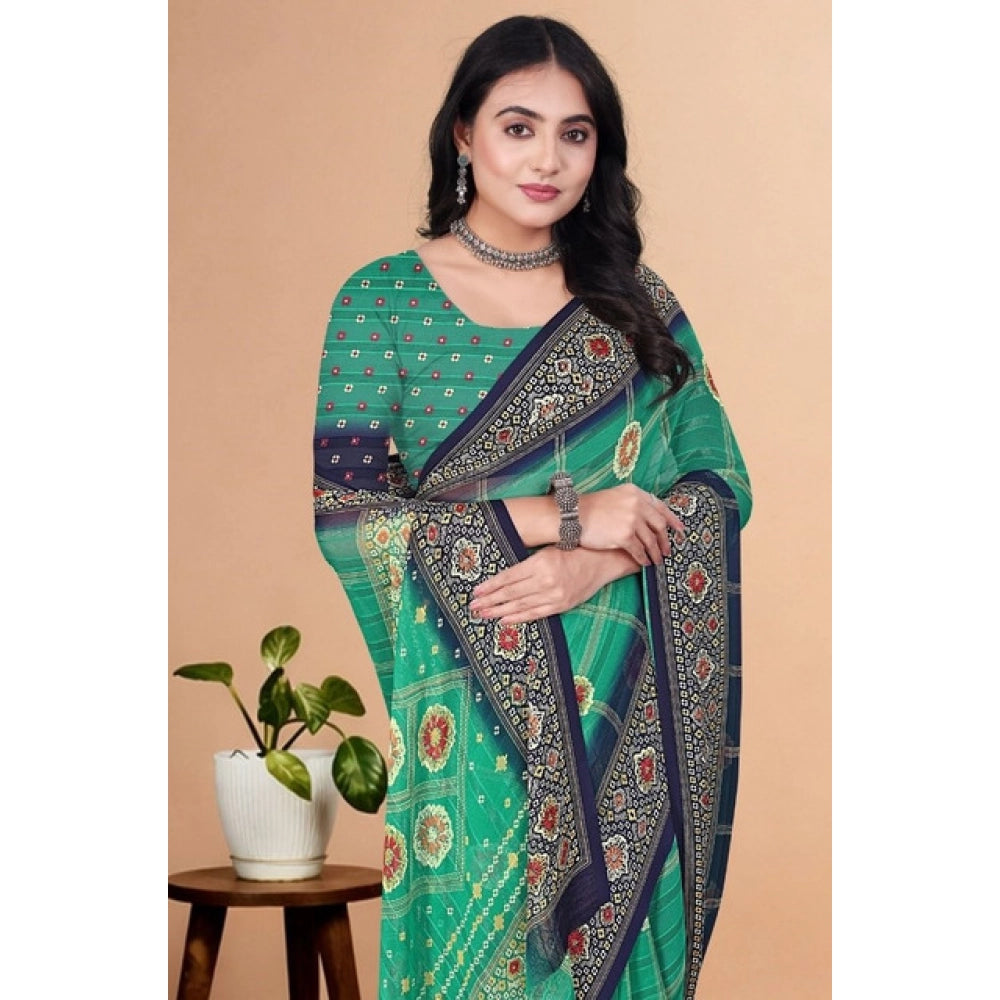 Superior Women's Art Silk Printed Saree With Blouse Piece