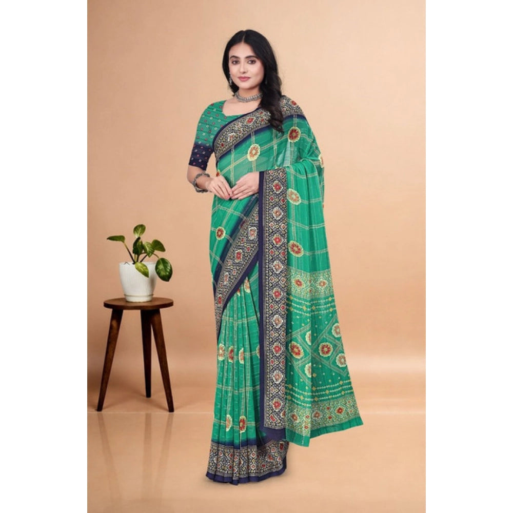 Superior Women's Art Silk Printed Saree With Blouse Piece